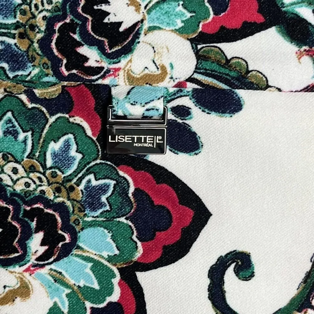 Lisette L. montreal slim ankle pant san paolo paisley floral 6 pull on stretch